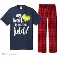 My Heart Is On The Field Baseball Player Pajama Set thumb 0