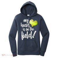 My Heart Is On The Field Baseball Player Women's Hoodie thumb 0