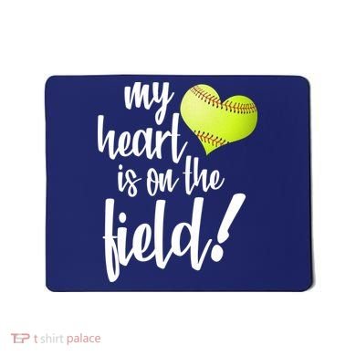 My Heart Is On The Field Baseball Player Mousepad
