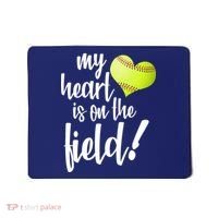 My Heart Is On The Field Baseball Player Mousepad thumb 0