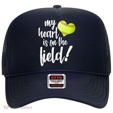My Heart Is On The Field Baseball Player Hat