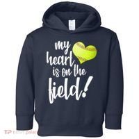 My Heart Is On The Field Baseball Player Toddler Hoodie thumb 0