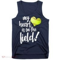 My Heart Is On The Field Baseball Player Tank Top thumb 0