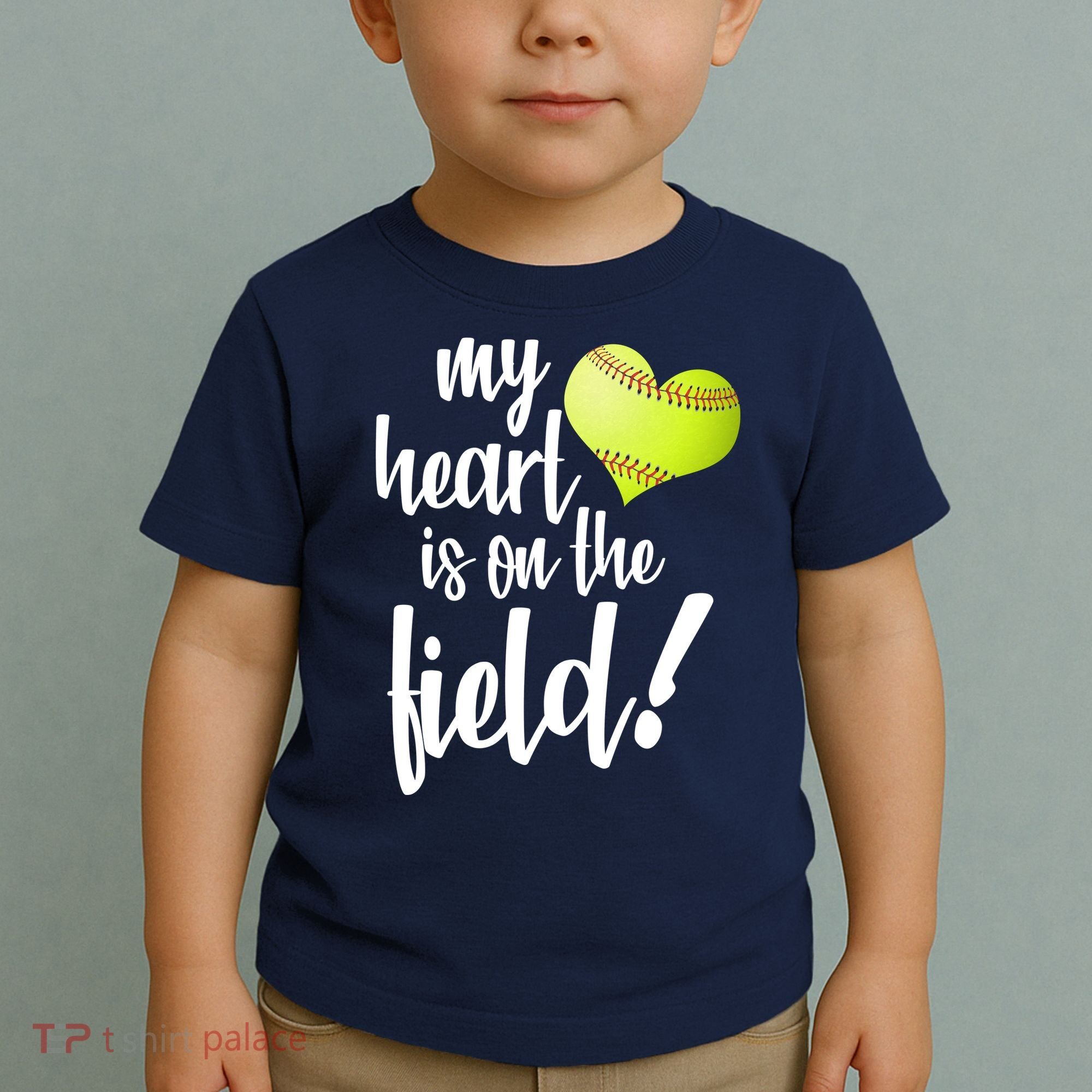 My Heart Is On The Field Baseball Player Toddler T-Shirt