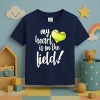 My Heart Is On The Field Baseball Player Toddler T-Shirt thumb 3