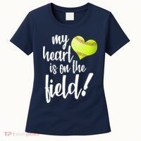 My Heart Is On The Field Baseball Player Women's T-Shirt thumb 0