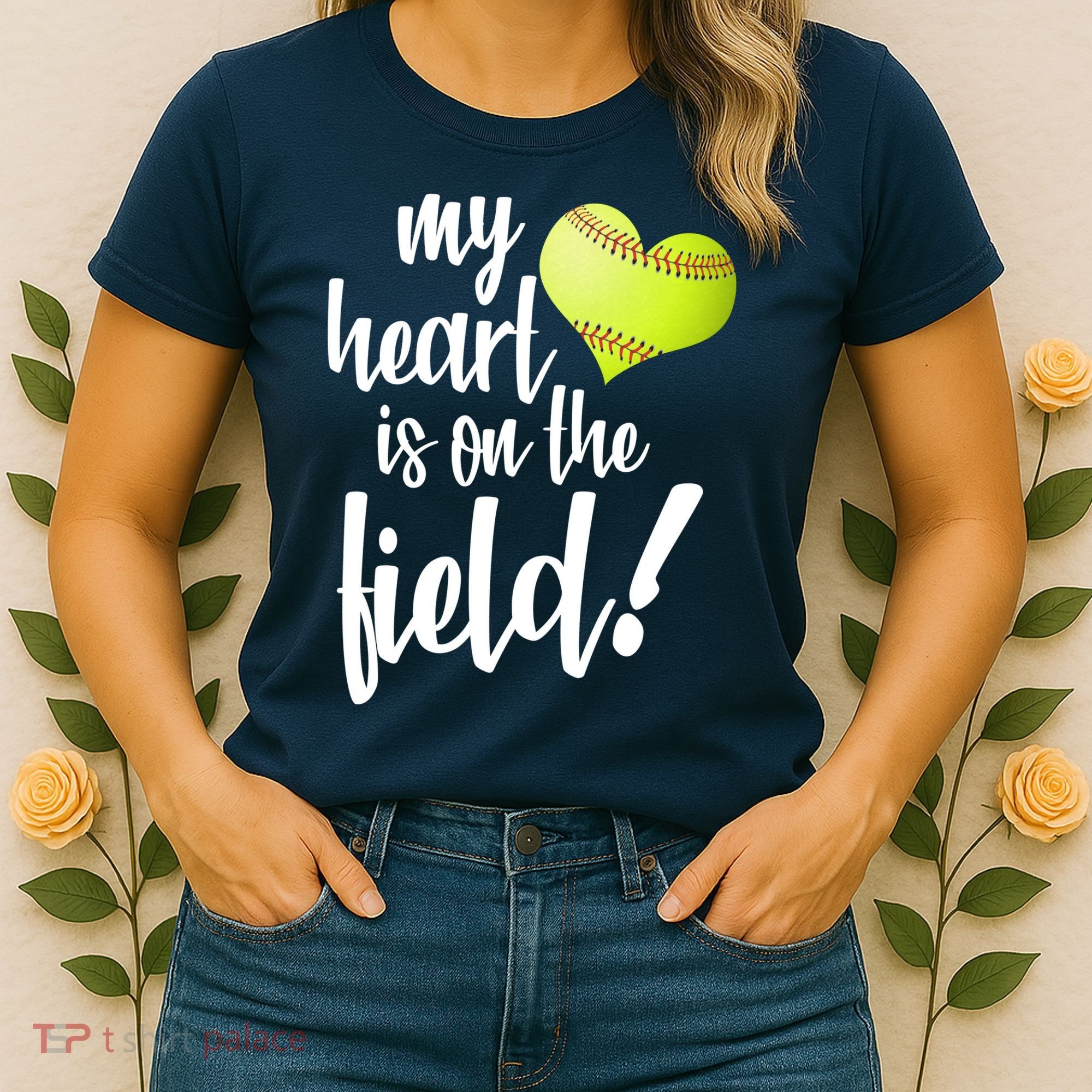 My Heart Is On The Field Baseball Player Women's T-Shirt