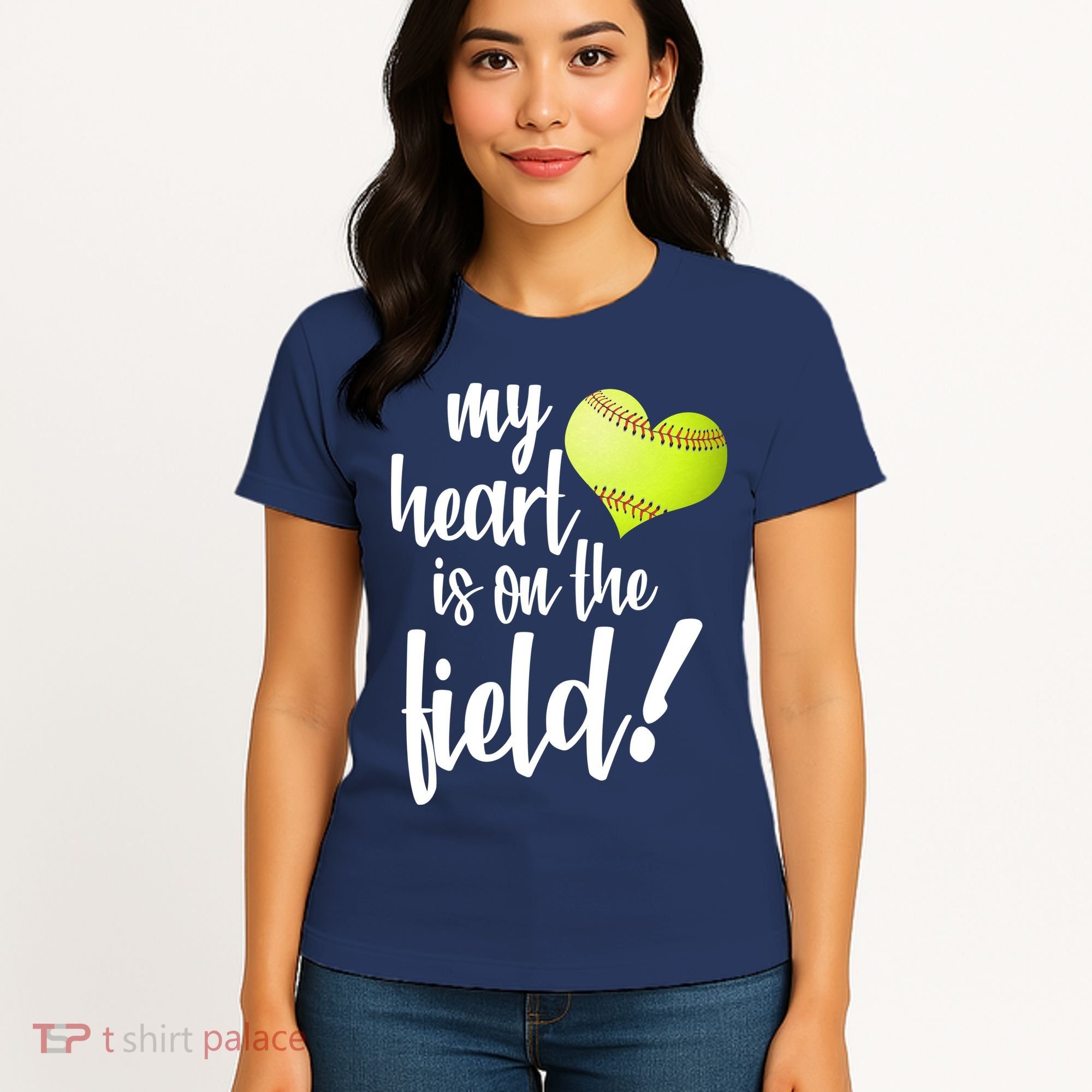 My Heart Is On The Field Baseball Player Women's T-Shirt