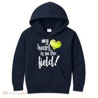 My Heart Is On The Field Baseball Player Kids Hoodie thumb 0