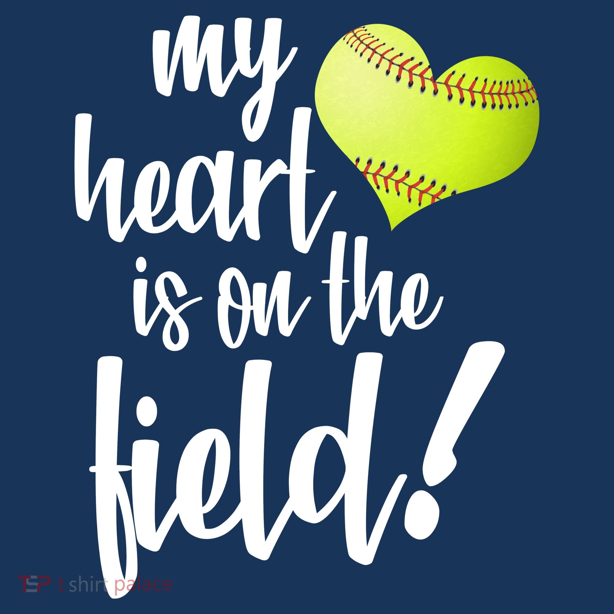 My Heart Is On The Field Baseball Player Kids T-Shirt