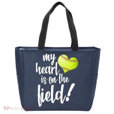 My Heart Is On The Field Baseball Player Tote Bag