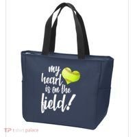 My Heart Is On The Field Baseball Player Tote Bag thumb 3