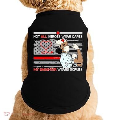 My Hero Daughter Wears Scrubs Nurse Doggie Tank