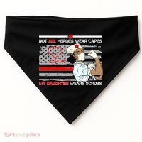 My Hero Daughter Wears Scrubs Nurse USA-Made Doggie Bandana thumb 0