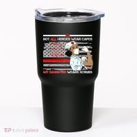My Hero Daughter Wears Scrubs Nurse Tumbler thumb 0