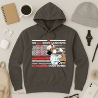 My Hero Daughter Wears Scrubs Nurse Hoodie thumb 3