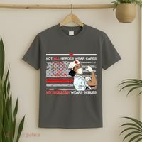 My Hero Daughter Wears Scrubs Nurse T-Shirt thumb 2
