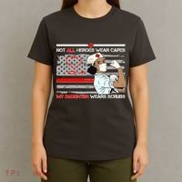 My Hero Daughter Wears Scrubs Nurse T-Shirt thumb 4