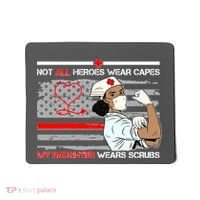 My Hero Daughter Wears Scrubs Nurse Mousepad thumb 0