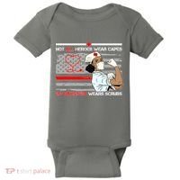 My Hero Daughter Wears Scrubs Nurse Baby Bodysuit thumb 0