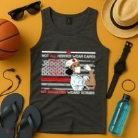 My Hero Daughter Wears Scrubs Nurse Tank Top thumb 4