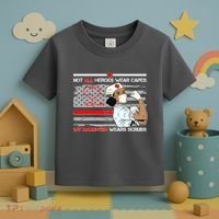 My Hero Daughter Wears Scrubs Nurse Toddler T-Shirt thumb 3