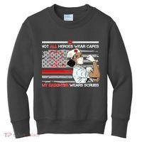 My Hero Daughter Wears Scrubs Nurse Kids Sweatshirt thumb 0