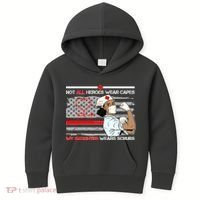 My Hero Daughter Wears Scrubs Nurse Kids Hoodie thumb 0