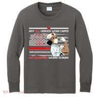 My Hero Daughter Wears Scrubs Nurse Kids Long Sleeve Shirt thumb 0