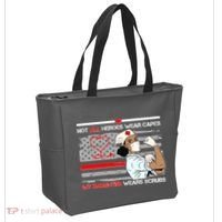 My Hero Daughter Wears Scrubs Nurse Tote Bag thumb 2