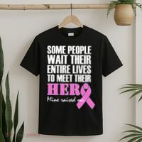 My Hero Raised Me Breast Cancer Awareness T-Shirt thumb 2