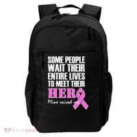 My Hero Raised Me Breast Cancer Awareness Backpack thumb 0