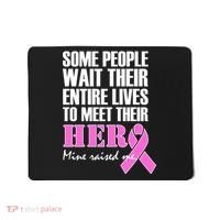 My Hero Raised Me Breast Cancer Awareness Mousepad thumb 0