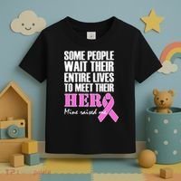 My Hero Raised Me Breast Cancer Awareness Toddler T-Shirt thumb 3