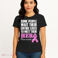 My Hero Raised Me Breast Cancer Awareness Women's T-Shirt thumb 4