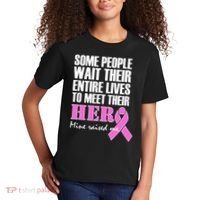 My Hero Raised Me Breast Cancer Awareness Kids T-Shirt thumb 2
