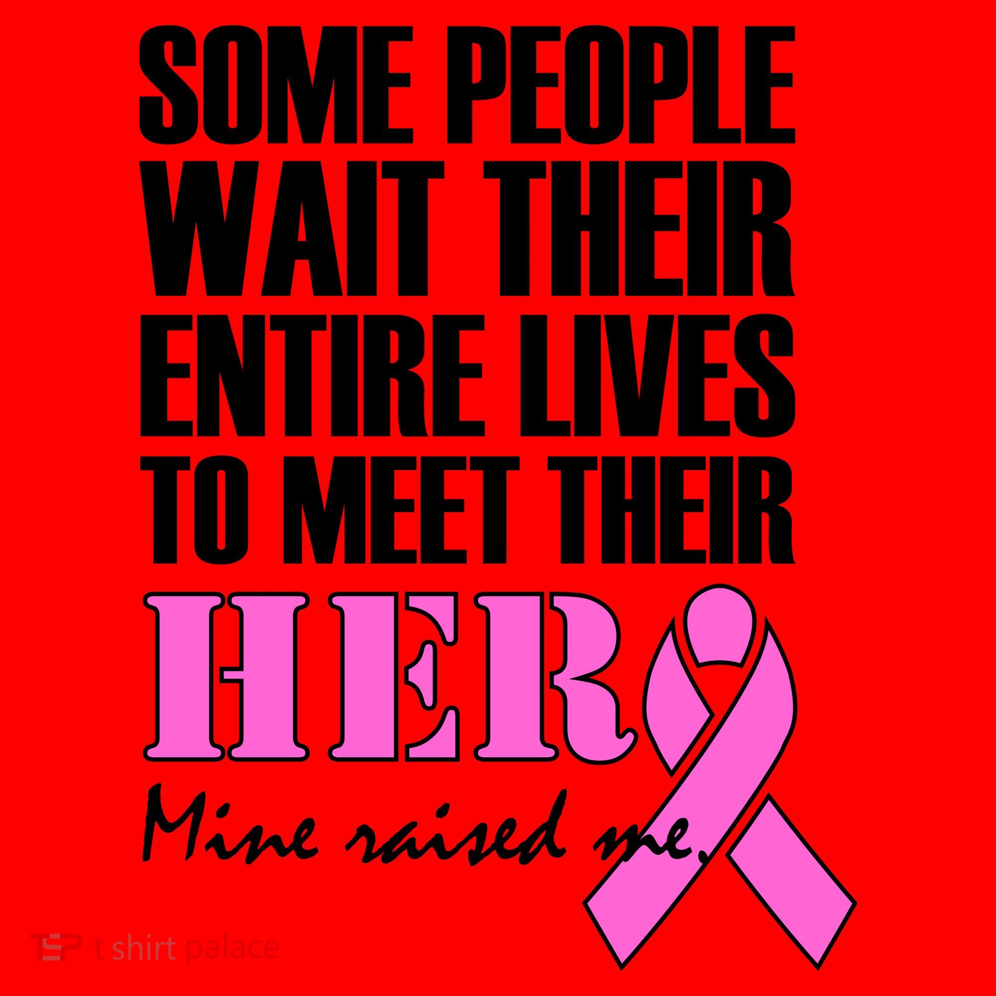 My Hero Raised Me Breast Cancer Awareness Santa Hat