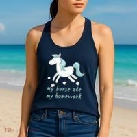 My Horse Ate My Homework Women's Tank Top thumb 2