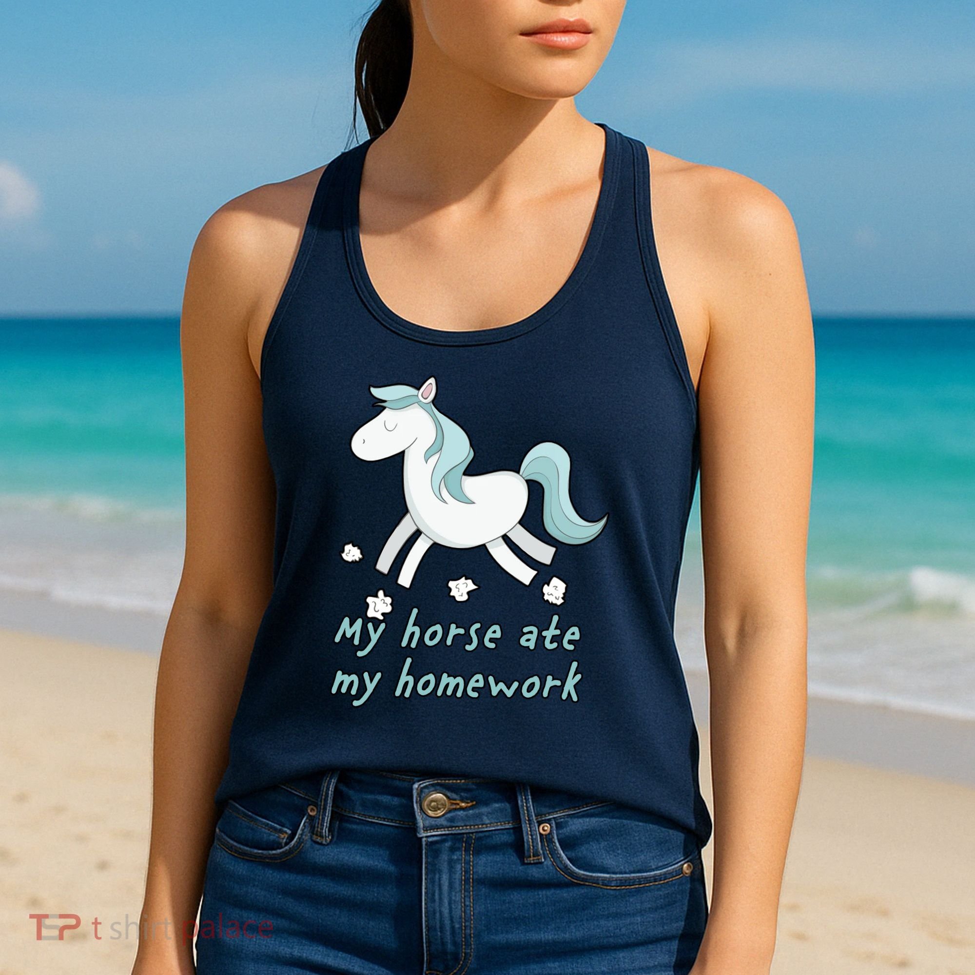My Horse Ate My Homework Women's Tank Top