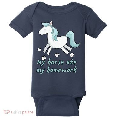 My Horse Ate My Homework Baby Bodysuit