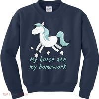 My Horse Ate My Homework Kids Sweatshirt thumb 0