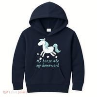 My Horse Ate My Homework Kids Hoodie thumb 0