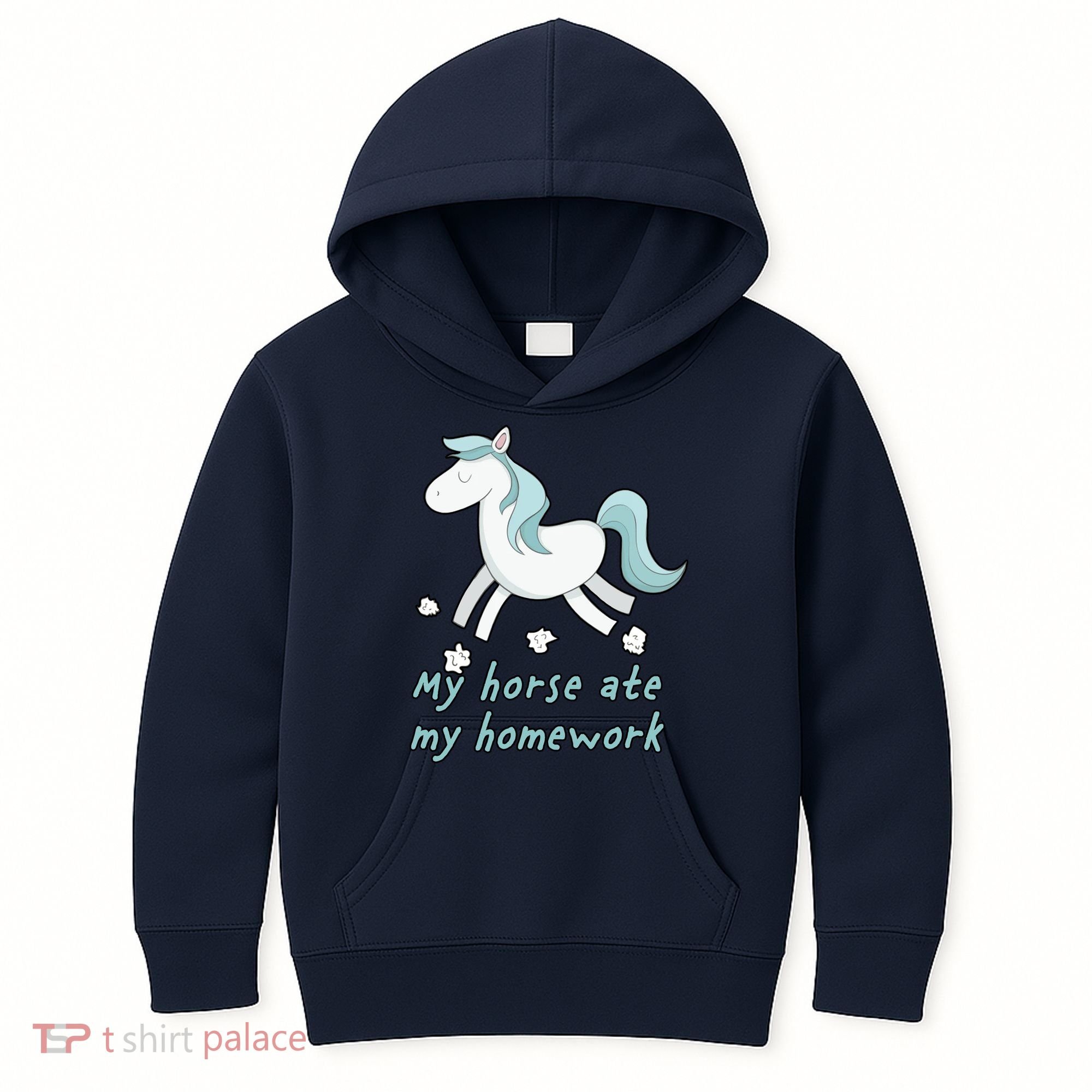 My Horse Ate My Homework Kids Hoodie