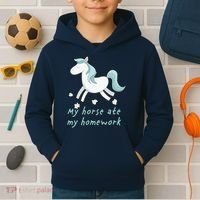 My Horse Ate My Homework Kids Hoodie thumb 2