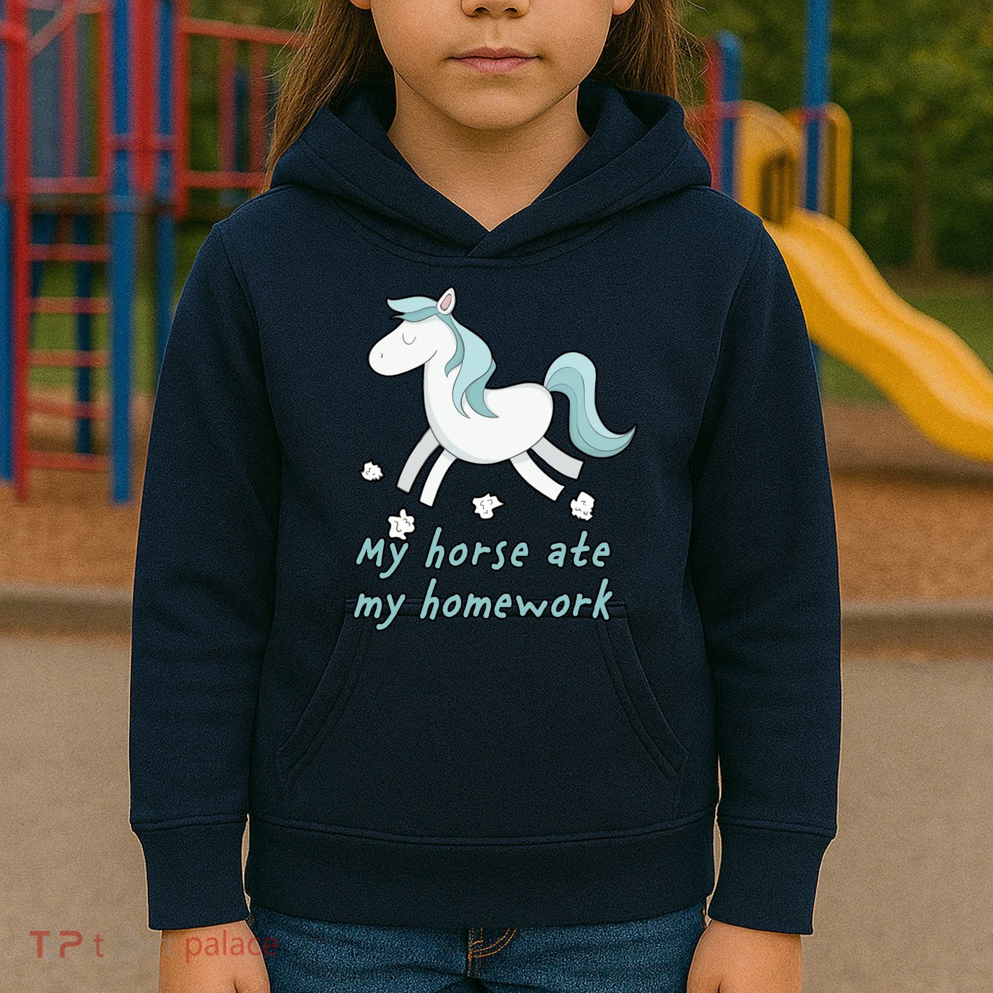 My Horse Ate My Homework Kids Hoodie