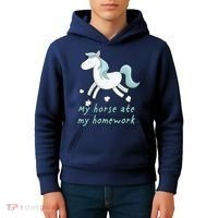 My Horse Ate My Homework Kids Hoodie thumb 4