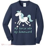 My Horse Ate My Homework Kids Long Sleeve Shirt thumb 0