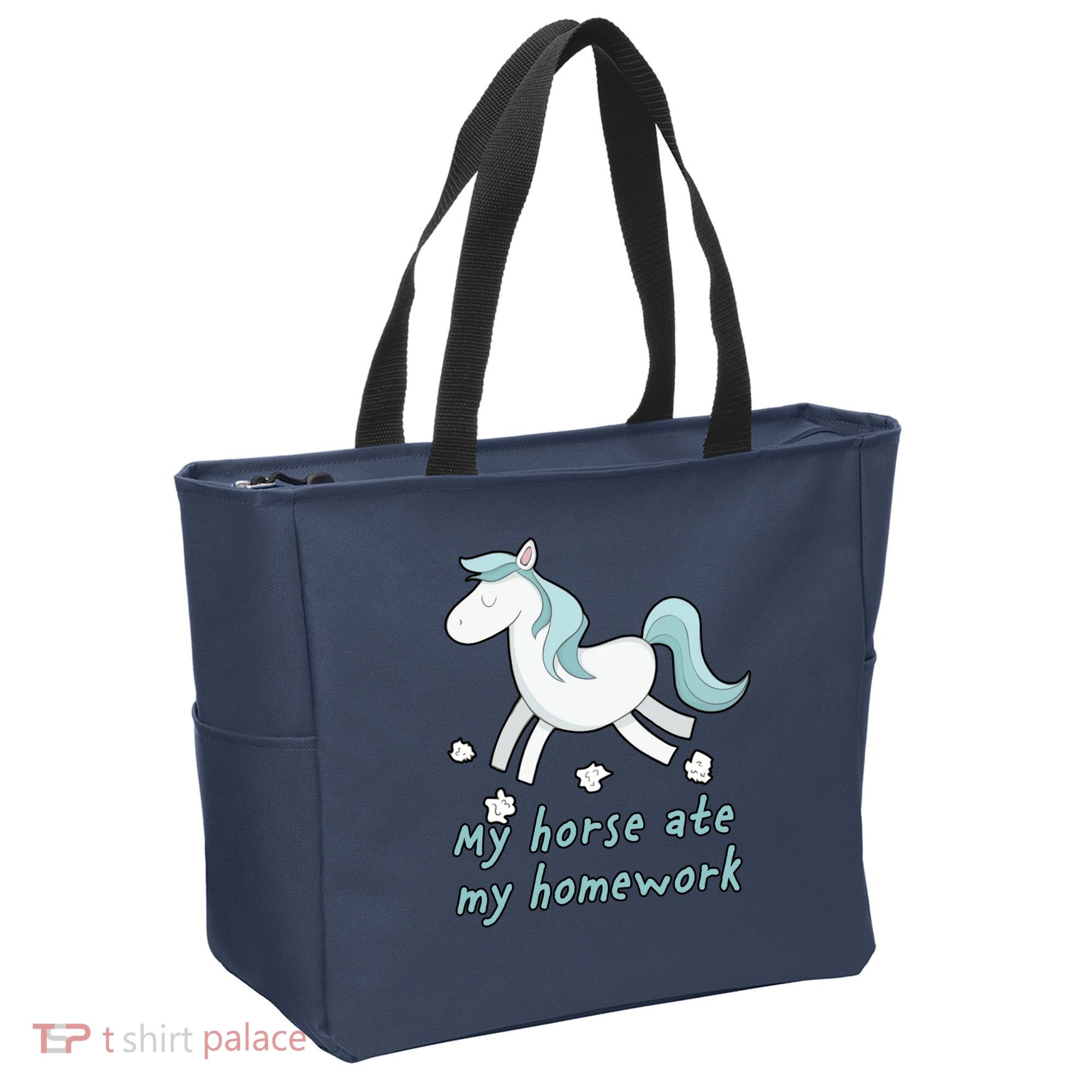 My Horse Ate My Homework Tote Bag