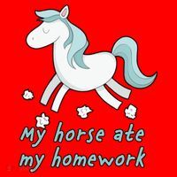 My Horse Ate My Homework Santa Hat thumb 1