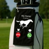 My Horse Is Calling Golf Towel thumb 2